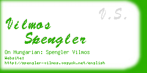 vilmos spengler business card